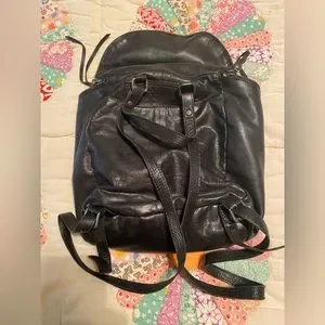 Hobo brand black backpack style: River River Backpack in Pebbled Leather - Black – HOBO main image 3